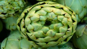 alcachofa a la salsa de almendras